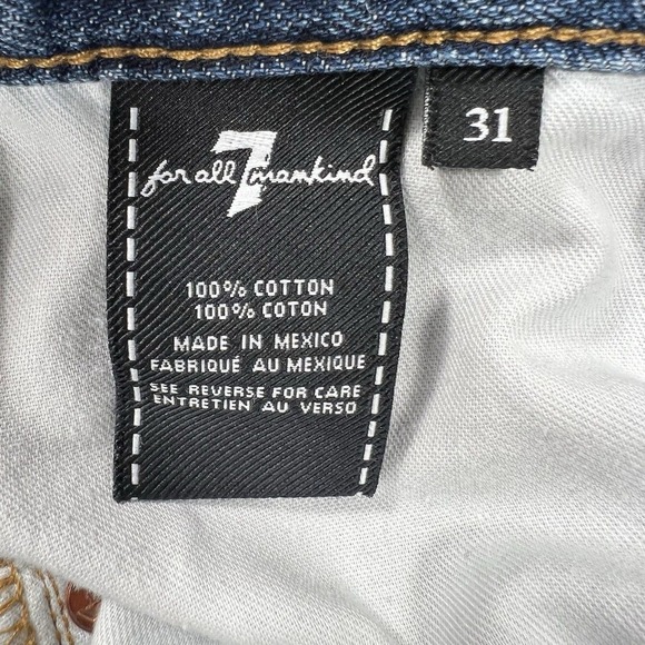 7 For All Mankind Paxtyn Men's Jeans 31x29 Slim Skinny Distressed Denim Grunge - Picture 11 of 15